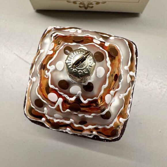 Vintage Christmas Cupcake Glass Ornament Vintage Cupcake Glitter Mini Glass Tree - Picture 7 of 8